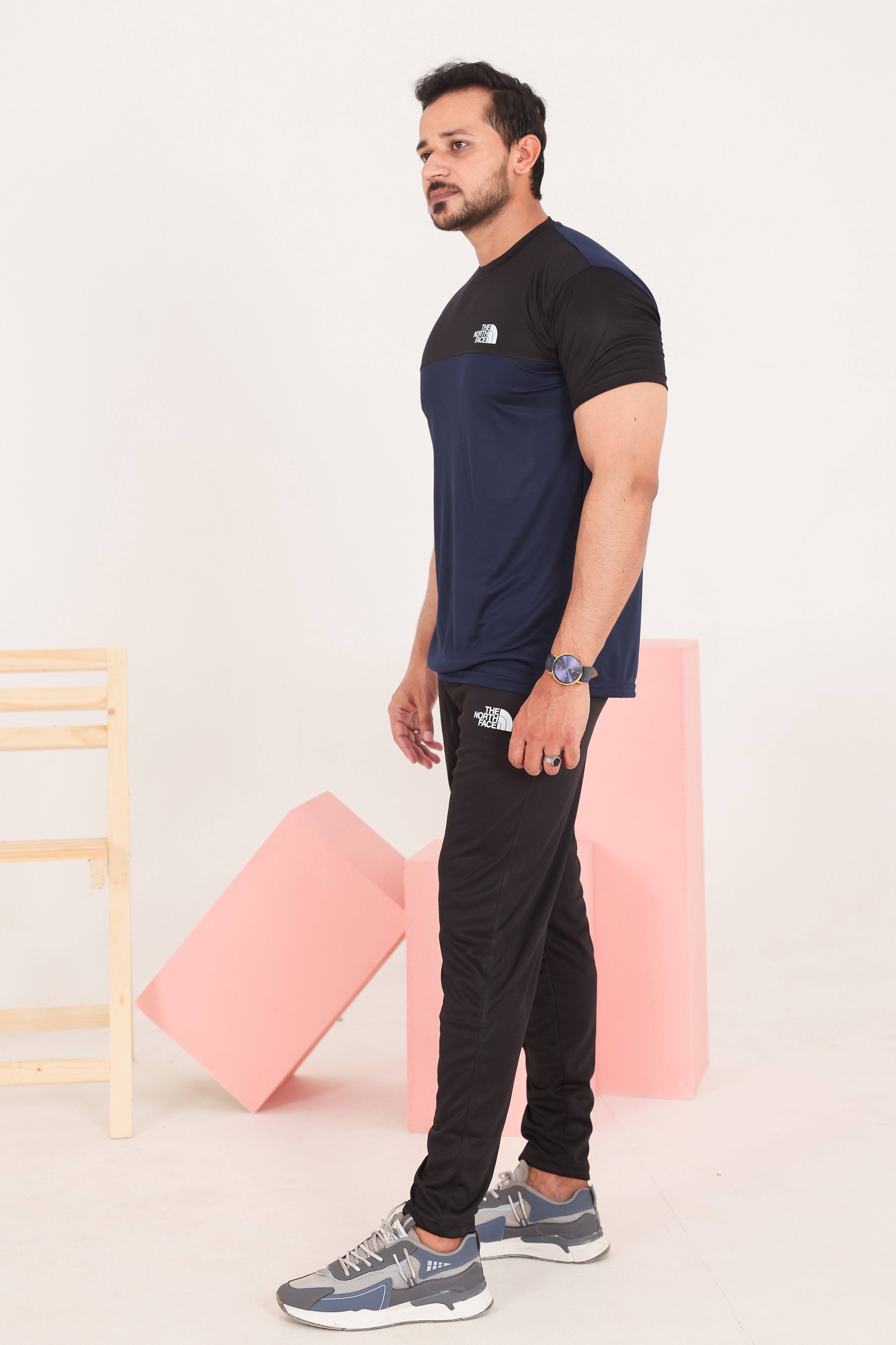 TNF Black Blue Drifit Tracksuit
